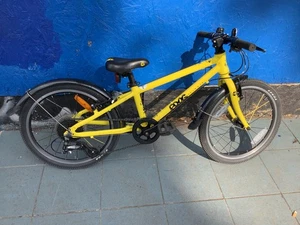 frog 52 tdf kids bike lightweight aluminium hybrid yellow vgc 8 speed suit 5-7yr - Picture 1 of 7