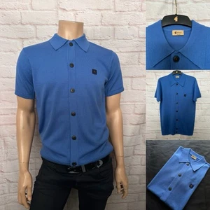 Gabicci Vintage "Guiness" Short Sleeve Knitted Polo, Blue, XL, 2XL, BNWT - Picture 1 of 5