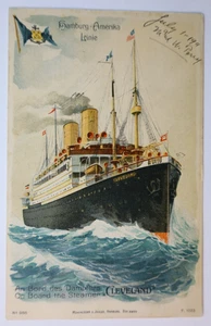 Steamer Cleveland Hamburg America Line 1911 Steamship Postcard - Picture 1 of 2