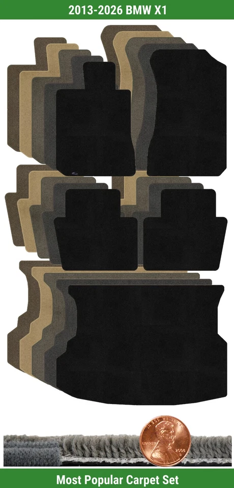 Juego de alfombrillas Lloyd Custom Ultimat para BMW X1 2013-2026 (5 piezas) #ZG Foto 1 de 4