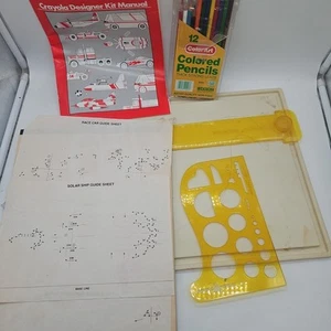 Vintage 80s Crayola Designer Kit for Vehicles #5605 1982 Cars, Trucks, Airplanes - Picture 1 of 7