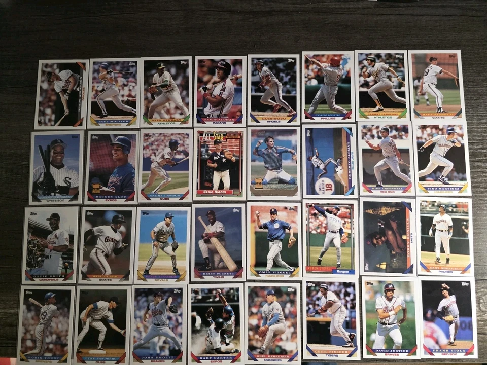 Lote de 32 tarjetas de béisbol Topps 1993 Foto 1 de 4