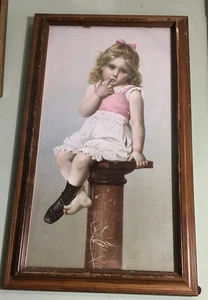 Lithographie GERAHMTER DRUCK Charderon PENITENCE One Shoe Girl Podest Galerie Wand - Bild 1 von 6