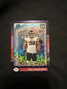 2024 Donruss Optic Purple Scope Ruke Orhorhoro Rated Rookie Atlanta Falcons #287 - Picture 1 of 2