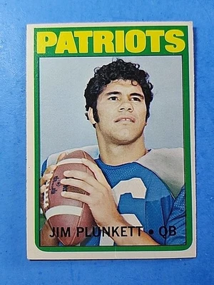 1972 TOPPS FOOTBALL #65 JIM PLUNKETT ROOKIE EX-MINT  - Image 1 of 2