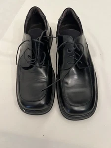 Bass Man Shoes Size 11.5MBlack Leather Lace Oxford Tribeca Made Italy Dress Work - Picture 1 of 9