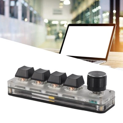 Mini-Tastatur 4 Tasten 1 USB Oder BT Blauer Schalter Plug-and-Pl KUI - Bild 1 von 4