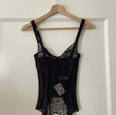 Agent Provocateur Black Lace Basque Corset - Image 1 of 4