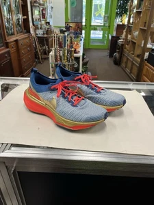 Size 14 - Nike ZoomX Invincible Run Flyknit 3 Blue Orange Gold - Picture 1 of 9