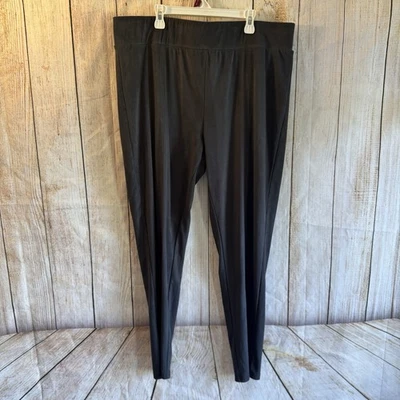 Leggings para mujer Seven7 grises suaves de gamuza sintética, tiro alto elásticos, talla XXL Foto 1 de 4