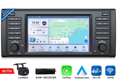 DAB+Für BMW E39 7" 8-Kern Autoradio GPS Navi Apple CarPlay Android 13 4G LTE DSP - Bild 1 von 4