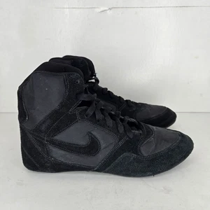 NIKE Greco Supreme Wrestling Shoes Mens 7.5 Women's 9 All Black Boxing MMA RARE - Picture 1 of 11