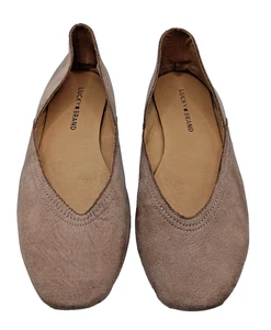 Ballerine da donna Lucky Brand LK-ALBA in pelle marrone punta tonda taglia 8,5 M EU 39 - Foto 1 di 7