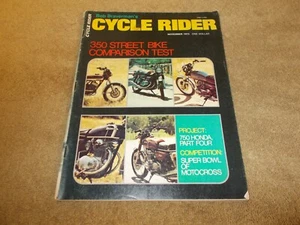 VINTAGE1973 NOV. CYCLE RIDER MAGIZINE HARLEY-125 YAMAHA KAWASKI - Bild 1 von 12