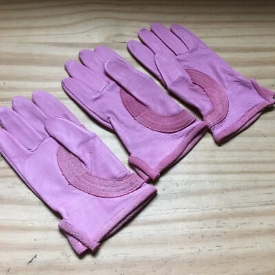Guantes de invierno vintage de cuero rosa para niños talla 4 (1 par y 1 mano derecha extra) Foto 1 de 4