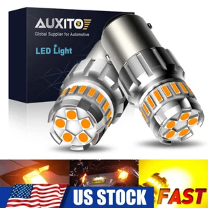 AUXITO 2X 1157 Ámbar Amarillo LED Indicador de Señal de Giro Bombillas de Luz de Estacionamiento CANBUS - Imagen 1 de 12