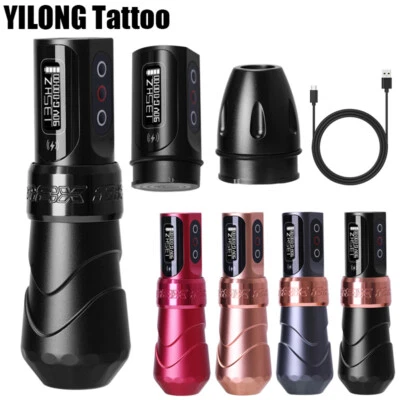 Professional Coreless Motor Tattoo Gun Machine +2 Wireless Power RCA Kit 2000mAh - image 1 of 4