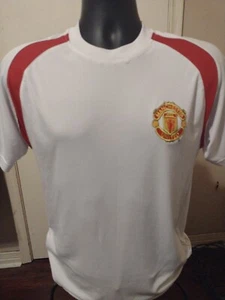 Manchester United Fußball Trikot T-Shirt Herren Small S weiß rot Patch Logo - Bild 1 von 11