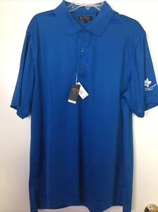 Neu mit Etikett Herren Monterey Club hellblau kurzärmelig Stevens Park Kragen Golfshirt L - Bild 1 von 12