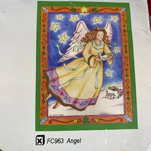 Bandiera da Giardino Artistica Collezionismo Jennifer DeCristoforo Angelo 25 X 37" USA NOS - Foto 1 di 3