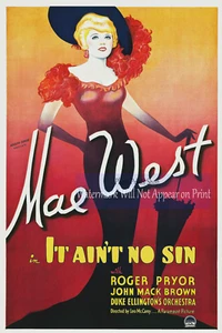 Mae West It Ain't No Sin, Belle of The Nvantaes, poster classico film vintage - Foto 1 di 10