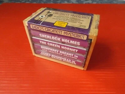 The Best Old Time Radio Greatest Mysteries 4 Cassettes Set w/Crate Fabric sealed - Image 1 of 4