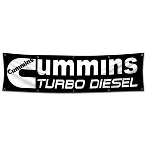 Cummins Turbo Diesel Banner Flag 2x8 Ft Car Racing Show Garage Wall WorkShop NEW - Picture 1 of 8