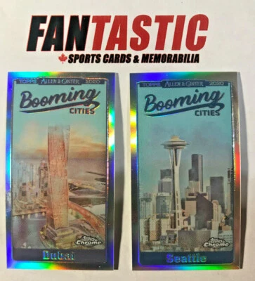 2020 Topps Allen & Ginter CHROME Booming Cities Mini Insert YOU PICK - Image 1 of 2