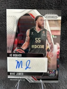 2024-25 Panini Prizm EuroLeague Signatures Auto Mike James - Picture 1 of 1