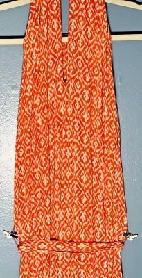 Maxi Vestido Michael Kors Para Mujer Naranja Sin Mangas Gargantilla Cuello Talla XS Foto 1 de 4