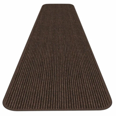 INDOOR/OUTDOOR DOUBLE-RIBBED CARPET RUNNER Skid-Resistant BITTERSWEET BROWN - Image 1 of 4