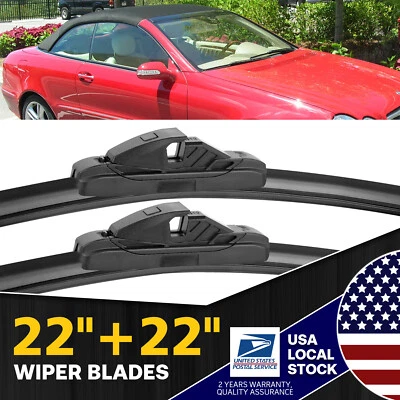 FOR Mercedes-Benz C230 2004-2007 Windshield Wiper Blade Pair 22*22 inch Set of 2 - Image 1 of 4
