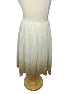 Cherokee Girls White Gold Metallic Tulle Modest Skirt Sz XS 4-5 - Picture 1 of 2