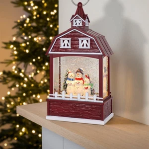 Christmas Snow Globe Lantern Lighted Musical Water Snowman Decorations Decor - Picture 1 of 7