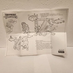 Feuille d'instructions Playmates TMNT Movie III Turtlepult 1992 Tortues Ninja - Photo 1/5