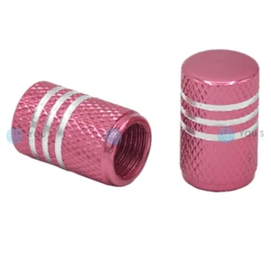 2 X You.S Aluminium Valve Caps Pink/Pink with Seal for Car Truck - New - Picture 1 of 1