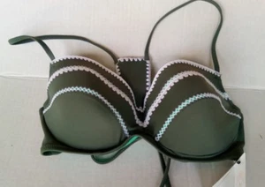 Shade & Shore leicht gefüttertes Neckholder-Top Bikini-Top Größe 36B Armeegrün 27,99 $ - Bild 1 von 3
