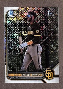 2022 Bowman Chrome Prospects 1st #BCP-203 Samuel Zavala Mega Box Mojo Refractor