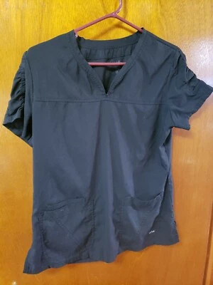 Blusa Médica Para Mujer Mediana Barco KD110 Negra Cuello en V Foto 1 de 4