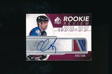 2008-09 SP Authentic Rookie Review #RR-CD Chris Drury Auto Patch 043/100