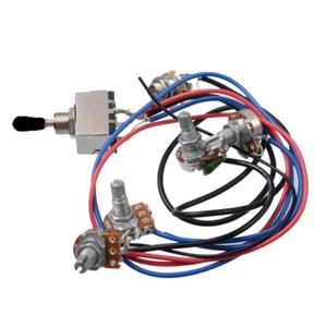 Guitar Pickups Prewired Wiring Harness 3 Way Toggle Switch 2V2T 500K Pots - Picture 1 of 7