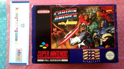 ♕ Original CAPTAIN AMERICA AND THE AVENGERS PAL SNES SUPER NINTENDO 🌊🔥🔥 - Bild 1 von 4