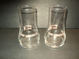 Lot of Two 7-Up The Uncola Upside Down Glasses Pink Logos 16 Ounce NEW Vintage - Picture 1 of 4