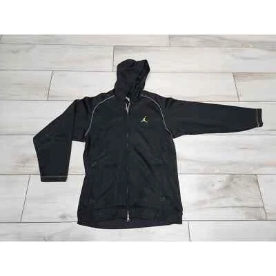 Moletom com capuz Nike Air Jordan vintage masculino anos 2000 preto dourado patente 1 tamanho M - Imagem 1 de 3