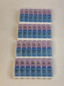 Weekly Pill organizer Am/Pm. Lot Of 4 See Discription - Picture 1 of 2
