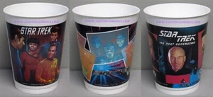 Juego de TRES TAZAS RETIRADAS DEL MERCADO Star Trek 25th Ann 1991 7-ONCE - TOS, Aliens & TNG! - Imagen 1 de 7