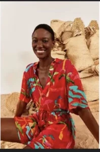 Farm Rio Größe Medium Ipanema Uni Top Shorts Set rot tropisch LESEN neu mit Etikett $ 185 - Bild 1 von 24
