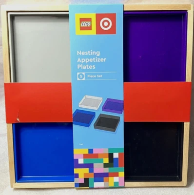 Nuevo en caja Target x LEGO Anidación Aperitivo Juego de 5 Piezas Púrpura Gris Azul Negro Foto 1 de 3