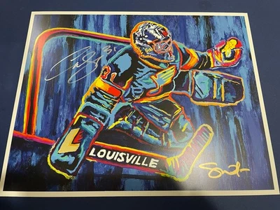 Curtis Joseph St. Louis AZUL #31 FIRMADO Acción COMO Neiman COLORIDO 11X14 CERTIFICADO DE AUTENTICIDAD  Foto 1 de 4