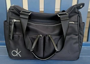 Calvin Klein Black Shoulder Laptop Bag with Multiple Zippered Compartments - Picture 1 of 4